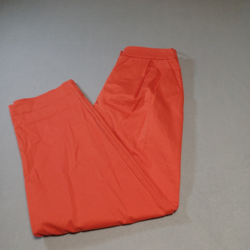 Exquise Tomato Red High Waistd Pleated Tapered Trousers Pants E23Y03210021 Small